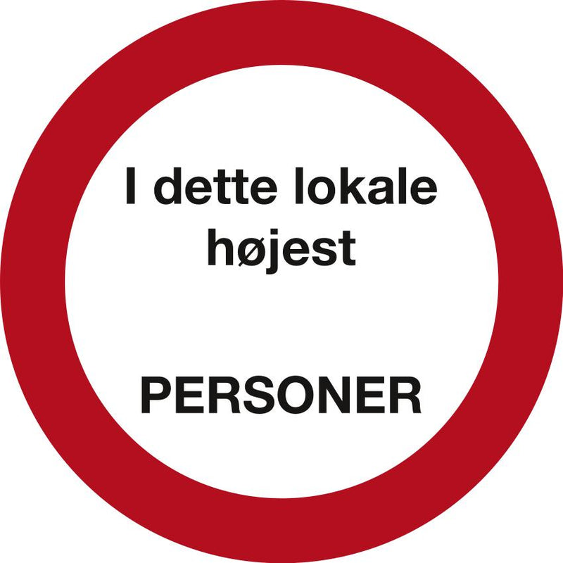 HØJEST ANTAL PERSONER