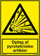 OPLAG AF PYROTEKNISKE ARTIKLER