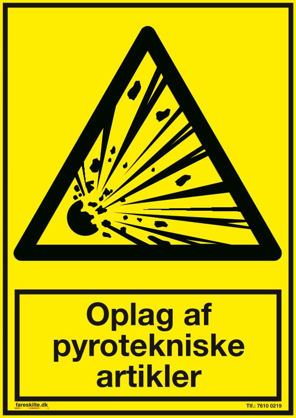 OPLAG AF PYROTEKNISKE ARTIKLER