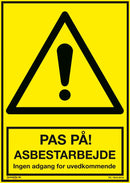 PAS PÅ ASBESTARBEJDE