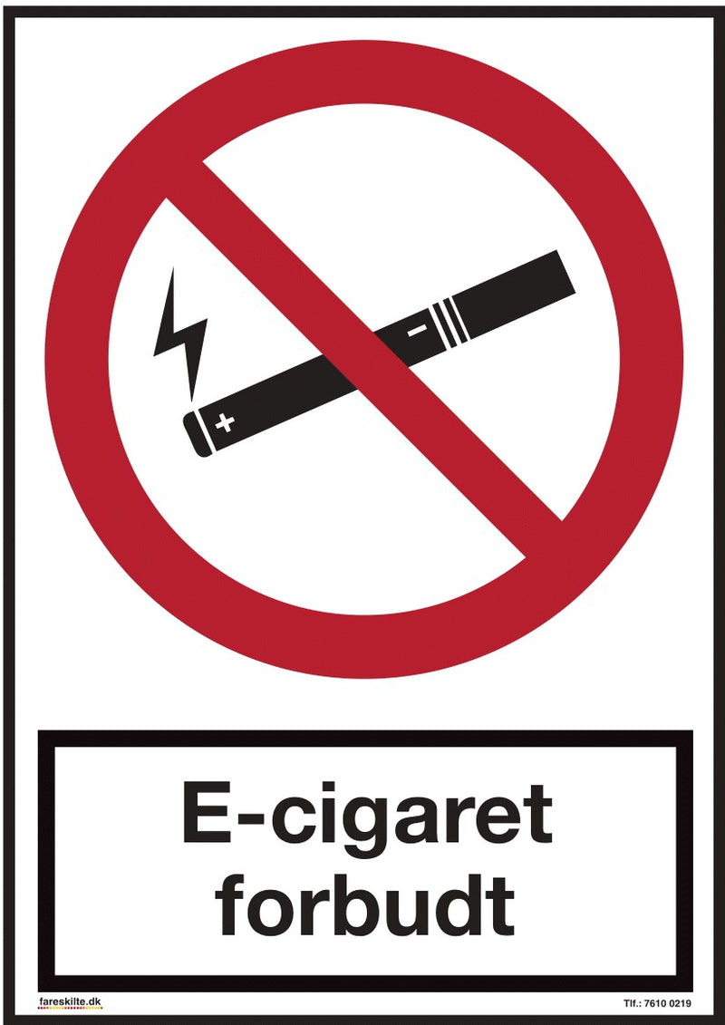 E-CIGARET FORBUDT