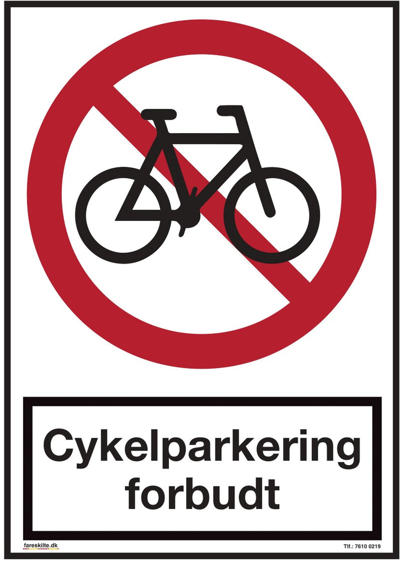 CYKELPARKERING FORBUDT