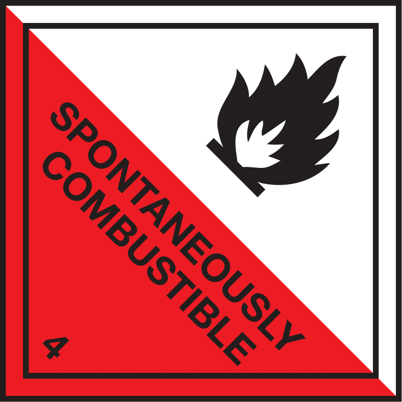 SPONTANEOUSLY COMBUSTIBLE