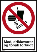 MAD - DRIKKEVARER OG TOBAK FORBUDT