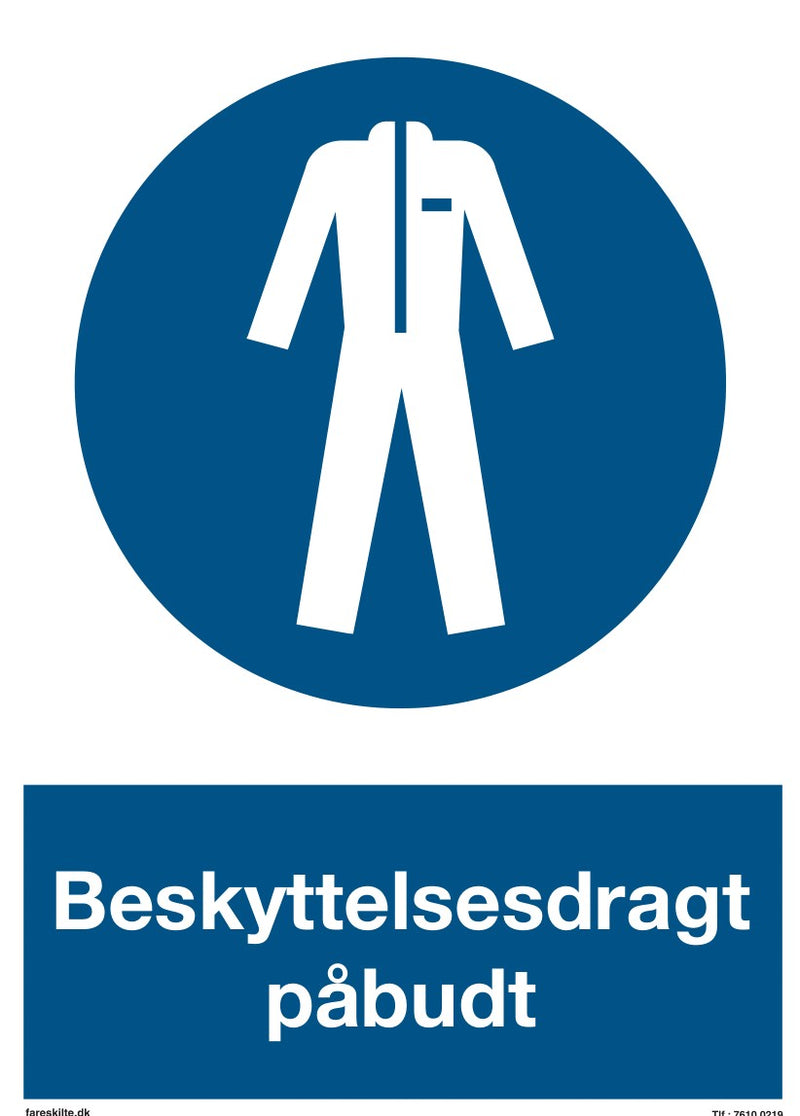 BESKYTTELSESDRAGT PÅBUDT