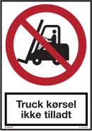 TRUCK KØRSEL IKKE TILLADT