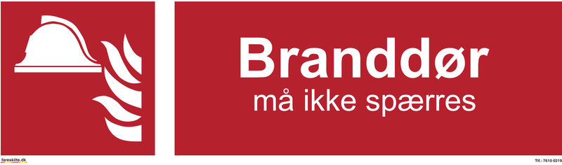 BRANDDØR(- må ikke spærres)