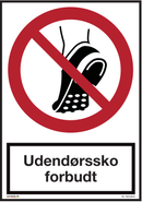 UDENDØRS SKO FORBUDT